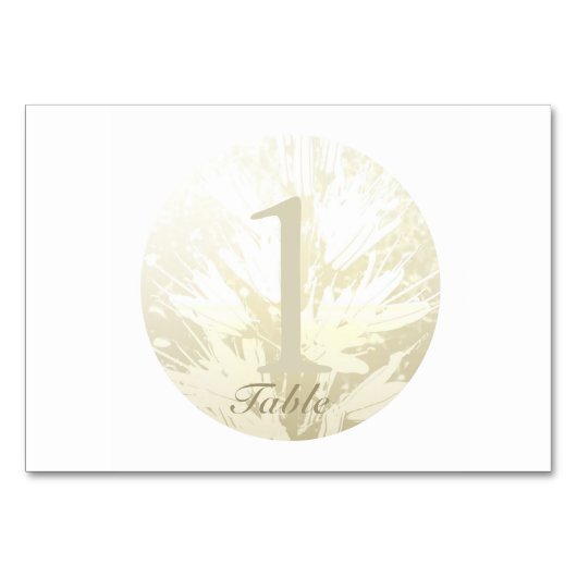 Wedding Gold Flowers Personalized Table Kaart 4 (Voorkant)