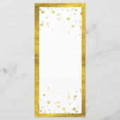 Wedding Gold Foil Lijst Confetti Custom Menu (Achterkant)