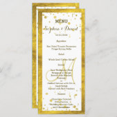 Wedding Gold Foil Lijst Confetti Custom Menu (Voorkant / Achterkant)