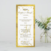 Wedding Gold Foil Lijst Confetti Custom Menu (Staand voorkant)