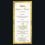 Wedding Gold Foil Lijst Confetti Custom Menu<br><div class="desc">Luxe en romantisch design met faux gouden folie lijst,  gouden confetti,  harten en pijlen op een witte achtergrond. Gebruik de tool Aanpassen om uw monogram,  namen,  trouwkleuren en informatie op de achterkant toe te voegen. Voor bijpassende accessoires zie mijn Gold Confetti,  Hearts,  Arrows en Black? white Leather Wedding Collectie.</div>