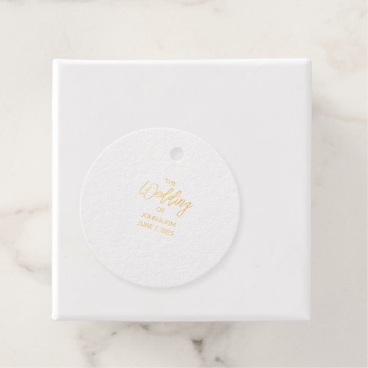 Wedding Gold Folie Favoriet Tag (Met doos)