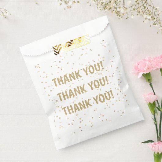 Wedding Gold Glitter Bedankt Bedankzakje (Gezegeld)