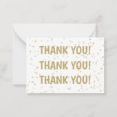 Wedding Gold Glitter Bedankt Notitiekaartje (Voorkant)