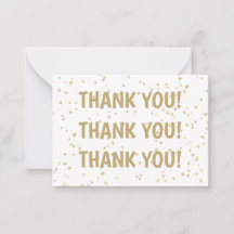 Wedding Gold Glitter Bedankt