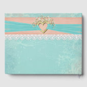 Wedding Gold Heart and Ribbon Gastenboek (Achterkant)