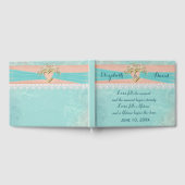 Wedding Gold Heart and Ribbon Gastenboek (Volledig)