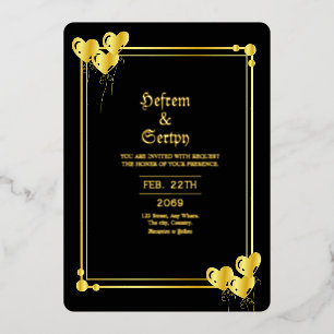 Wedding Gold Luxury Gold Foil Invitation Kaart