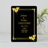 Wedding Gold Luxury Gold Foil Invitation Kaart (Staand Voorkant)