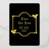 Wedding Gold Luxury Gold Foil Invitation Kaart (Achterkant)