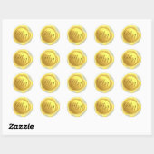 Wedding Gold Wax Seal klassieke ronde sticker (Vel)