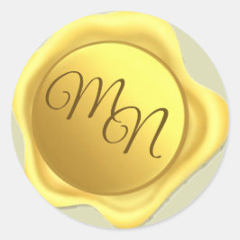 Wedding Gold Wax Seal klassieke ronde sticker