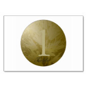 Wedding Golden Flowers Aangepaste Kaart voor tabel (Voorkant)