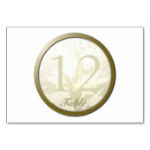 Wedding Golden Flowers Aangepaste Kaart voor tafel (Achterkant)