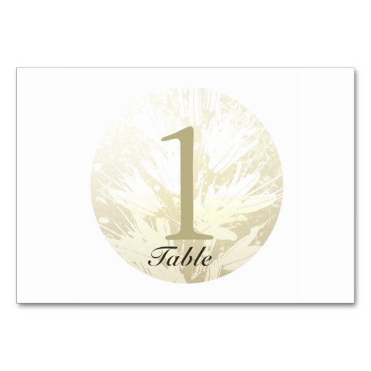 Wedding Golden Flowers Personeelsgetrouw Tabel Kaa Kaart (Voorkant)