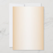 Wedding Golden White Floral Peach Rehearsal Dinner Kaart (Achterkant)