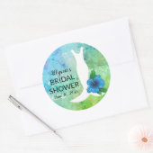 Wedding Gown Beach Thed Vrijgezellenfeest Ronde Sticker (Envelop)