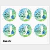 Wedding Gown Beach Thed Vrijgezellenfeest Ronde Sticker (Vel)