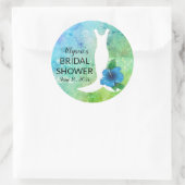 Wedding Gown Beach Thed Vrijgezellenfeest Ronde Sticker (Tas)