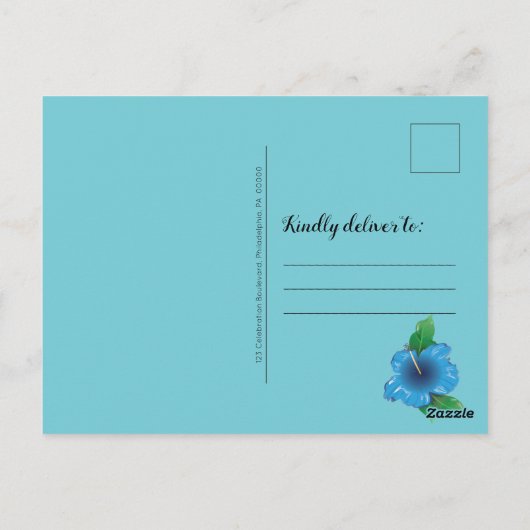 Wedding Gown Beach Threadal Bedankt Briefkaart (Achterkant)