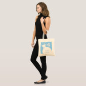 Wedding Gown Blue 'Bride and Groom' Tote Bag (Voorkant (model))