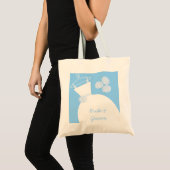 Wedding Gown Blue 'Bride and Groom' Tote Bag (Voorkant (product))