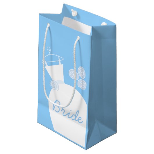 Wedding Gown Blue Bride klein Klein Cadeauzakje (Voorkant Gekanteld)