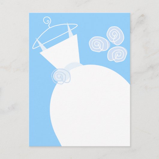 Wedding Gown Blue briefkaart (Voorkant)