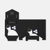 Wedding Gown Blue Names Black tent Bedankdoosjes (Uitgevouwen)