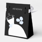 Wedding Gown Blue Names Black tent Bedankdoosjes (Achterkant)