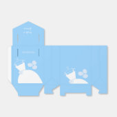 Wedding Gown Blue Names tent Bedankdoosjes (Uitgevouwen)