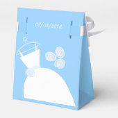 Wedding Gown Blue Names tent Bedankdoosjes (Achterkant)