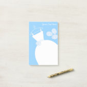 Wedding Gown Blue-tekst na het bericht Post-it® Notes (Op bureau)