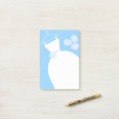 Wedding Gown Blue, verticaal na het bericht Post-it® Notes (Op bureau)