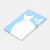 Wedding Gown Blue, verticaal na het bericht Post-it® Notes (Schuin)
