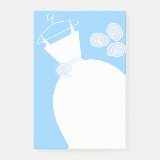 Wedding Gown Blue, verticaal na het bericht Post-it® Notes (Voorkant)