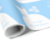 Wedding Gown Blue Vrijgezellenfeest inpakpapier (Rol Hoek)