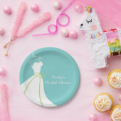 Wedding Gown, Blue, Vrijgezellenfeest Papieren Bordje (Feest)