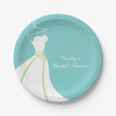 Wedding Gown, Blue, Vrijgezellenfeest Papieren Bordje (Voorkant)