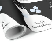 Wedding Gown Blue 'Vrijgezellenfeest' zwart Cadeaupapier (Rol Hoek)