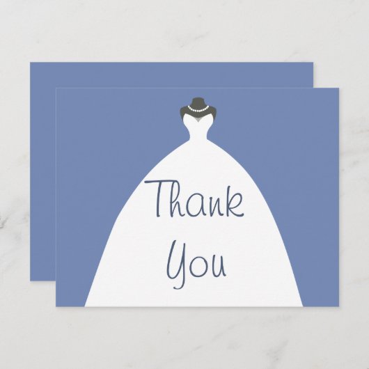 Wedding Gown Dank je Bedankkaart (Voorkant / Achterkant)