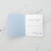 Wedding Gown Hartelijk dank (pastblauw) Bedankkaart (Binnen)