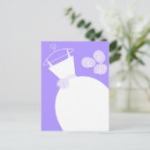 Wedding Gown Paars briefkaart (Staand voorkant)