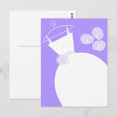 Wedding Gown Paars briefkaart (Voorkant / Achterkant)