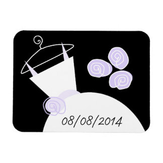 Wedding Gown Paars 'Date' horizontaal Magneet