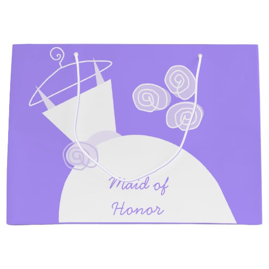 Wedding Gown Paars Maid of Honor Large Cadeautasje (Voorkant)