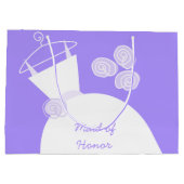 Wedding Gown Paars Maid of Honor Large Cadeautasje (Achterkant)