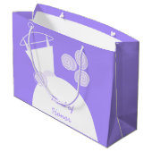 Wedding Gown Paars Maid of Honor Large Cadeautasje (Achterkant Gekanteld)