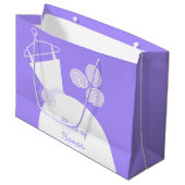 Wedding Gown Paars Maid of Honor Large Cadeautasje (Voorkant Gekanteld)