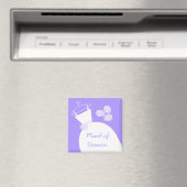 Wedding Gown Paars 'Maid of Honor' Magneet (Insitu (Vaatwasser))